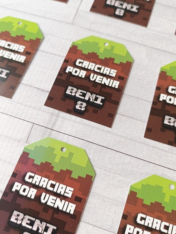 Producto - Tag Cumpleaños [Modelo Minecraft] - 5