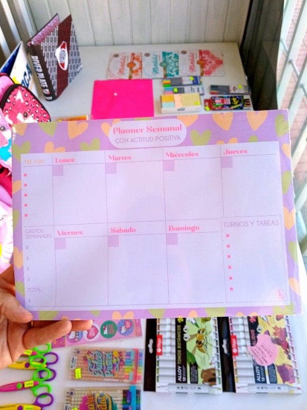 Producto - Planner Semanal 50 hojas A4  21 x 29,7 cm
