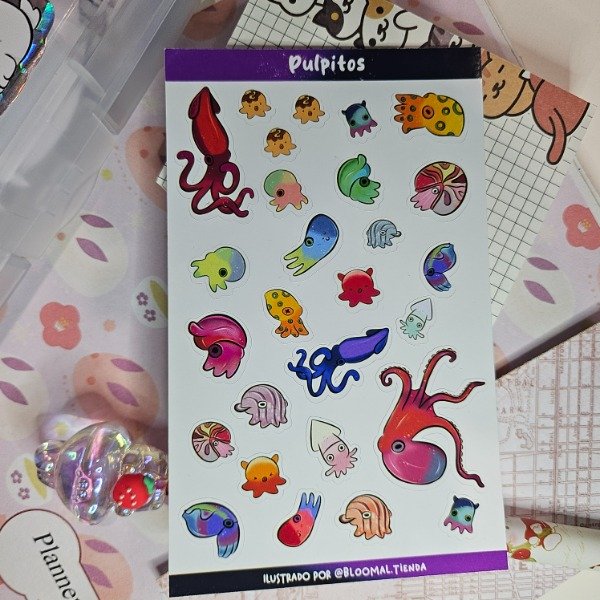 Producto - Plancha de Stickers Pulpitos