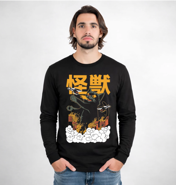 Producto - Remera manga larga Catzilla Attack
