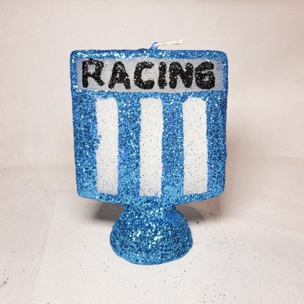 Producto - Vela escudo con brillo Racing