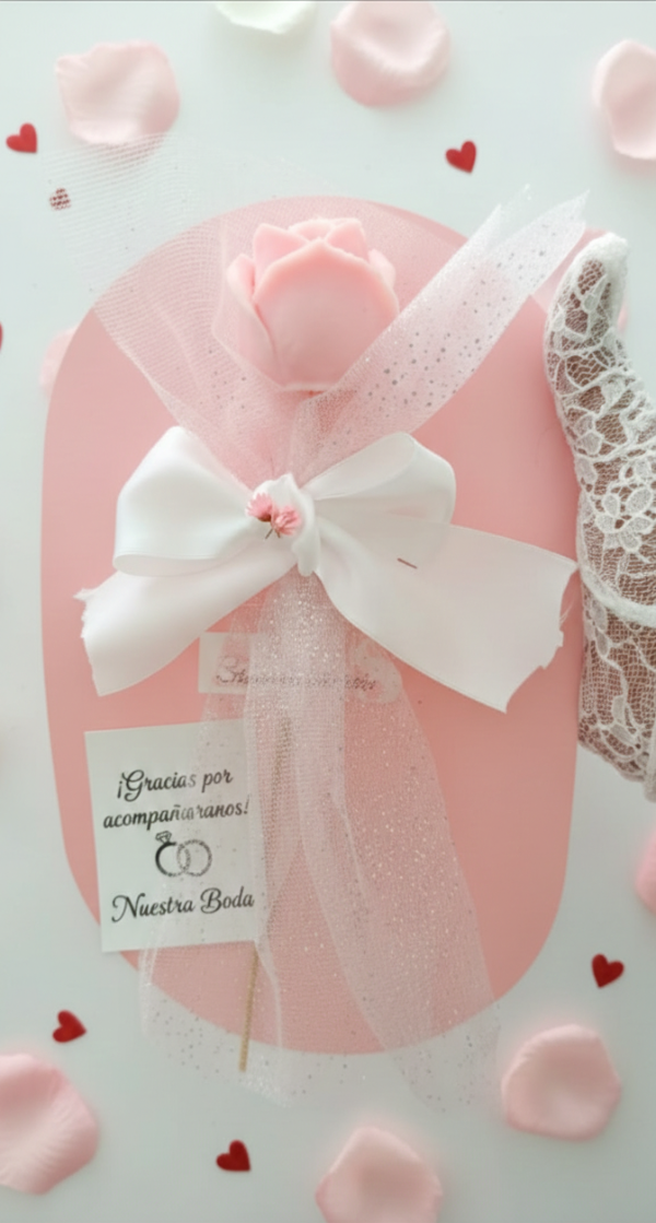 Producto - Rosa con tul x10 unidades