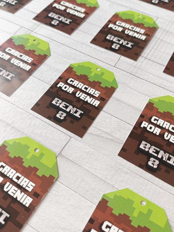Producto - Tag Cumpleaños [Modelo Minecraft] - 6