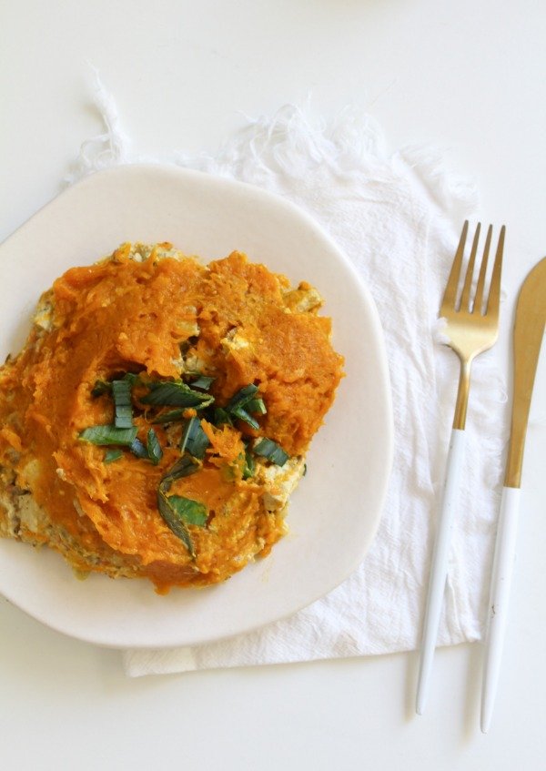 Producto - Pastel de zapallo, pollo y cebollas caramelizadas