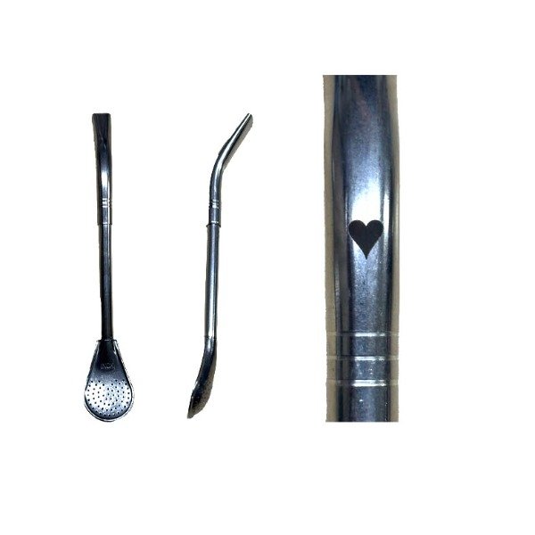 Producto - Art 1058 Bombilla pico de loro acero inox pala grabada