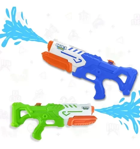 Producto - PISTOLA LANZA AGUA EN CAJA 45X20X6CM BASE-X - COLOR VERDE