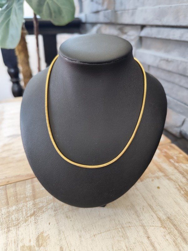 Producto - Cadena cola de ratón l. Acero dorado.