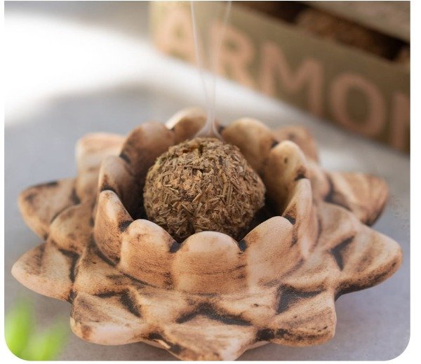 Producto - Porta Sahumerios rústico Flor de Loto