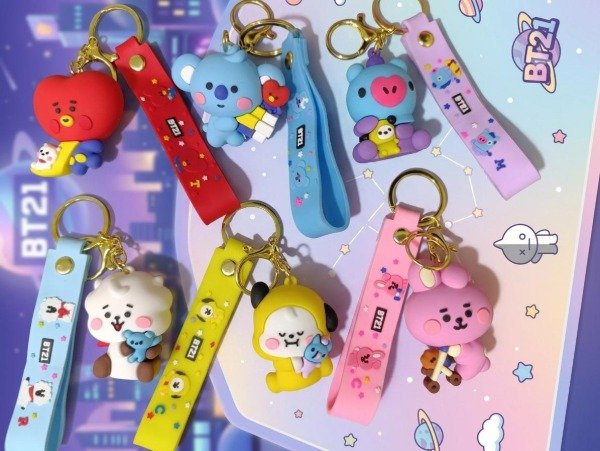 Producto - Llaveros de goma BT21 ingrese para elegir
