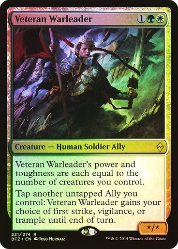 Producto - Veteran Warleader Foil  Battle for Zendikar
