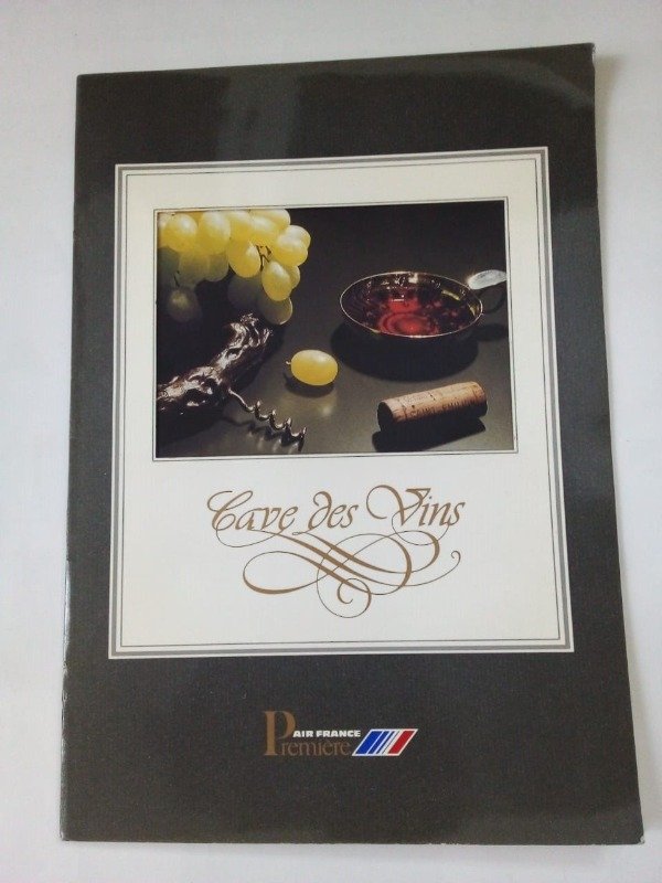 Producto - Cave des vins - Ménu - Air France Premiere 1987