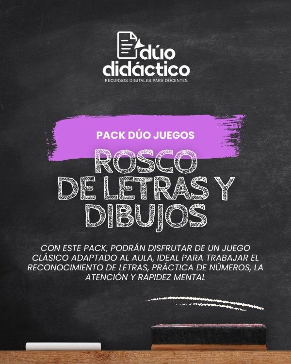 Producto - PACK DÚO ROSCO DE LETRAS Y DIBUJOS