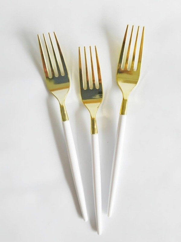Producto - PACK CUBIERTOS DORADOS CON MANGO BLANCO X 30 - 5