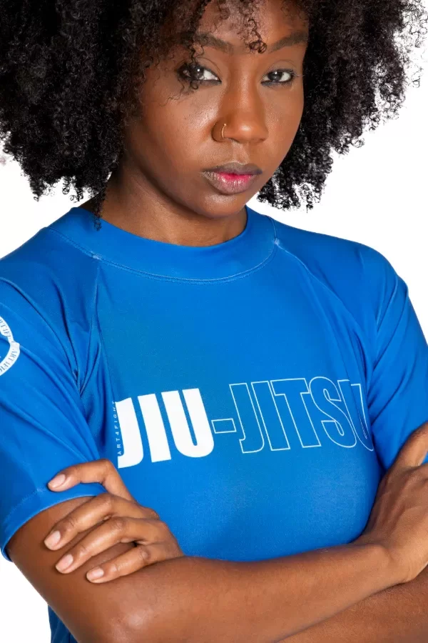 Producto - Rashguard manga corta Fem All Black Azul - A4F - 2