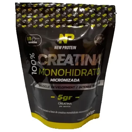 Producto - Creatina Micronizada NEW PROTEIN 300 g / Alta Pureza / Suplemento en Polvo