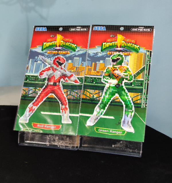 Producto - Set Sticker Holo Red vs Green 12 cm Mighty Morphin Power Rangers Retro Games - 1
