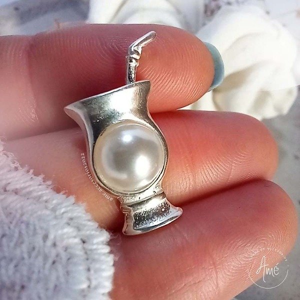 Producto - DIJE MATE CON PERLA EN EL CENTRO