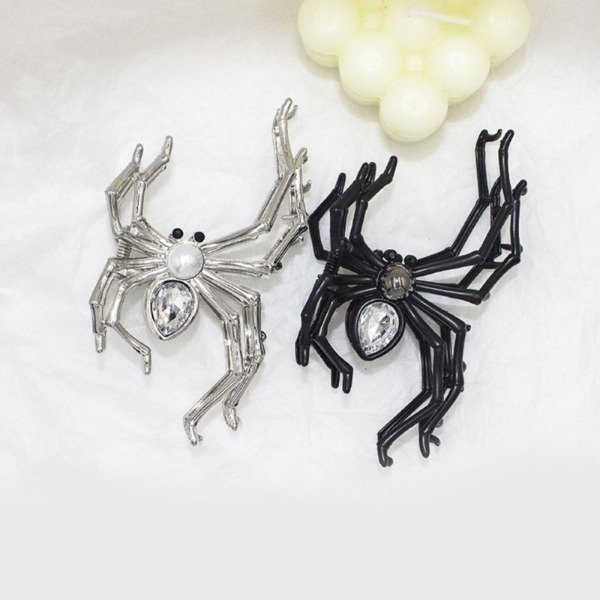 Producto - Broche de pelo Araña XL strass (plata y negro)