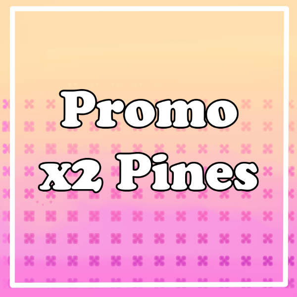 Producto - Promo x2 pines (38mm, 55mm o corazón)