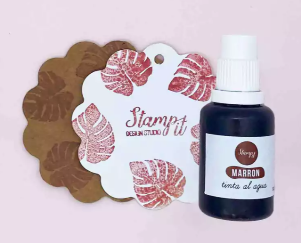 Producto - TINTA PARA SELLOS AL AGUA MARRÓN 30CC