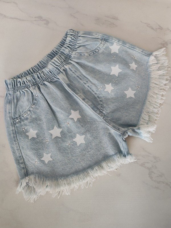 Producto - Short Denim Estrellas celeste