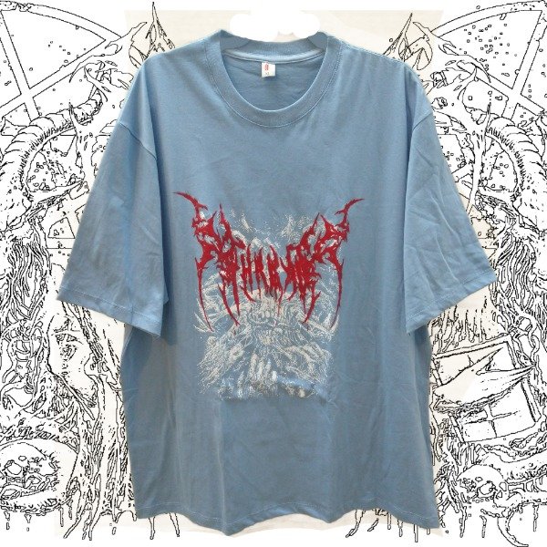 Producto - Remera Oversize Mskull celeste