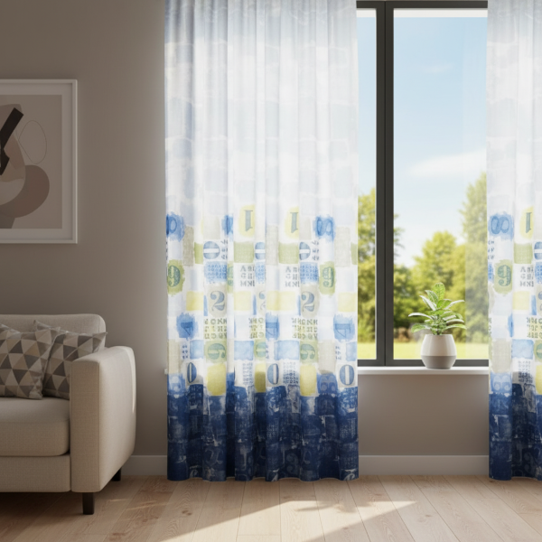 Producto - Juego de Cortinas "Letras y Números"