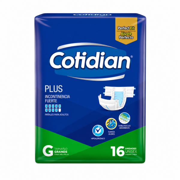 Producto - Pañales adultos Cotidian plus G 16u.