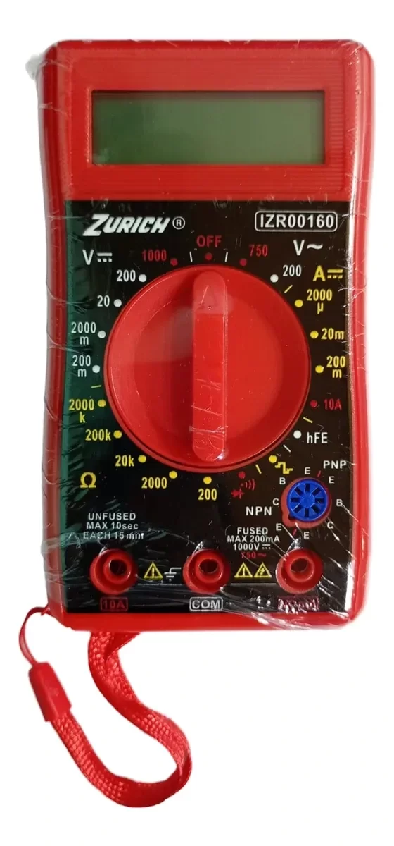 Producto - Tester Multimetro Digital Zurich Zr 00160  C/ Buzzer