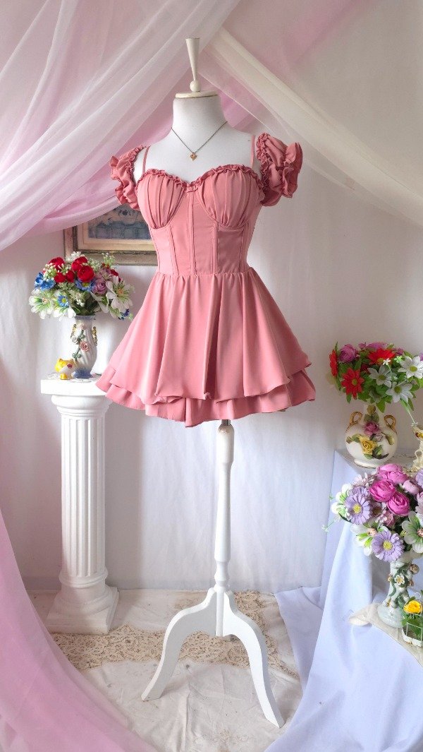 Producto - Vestido Coquette Annete Rosa! IMPORTADO NUEVO - 4