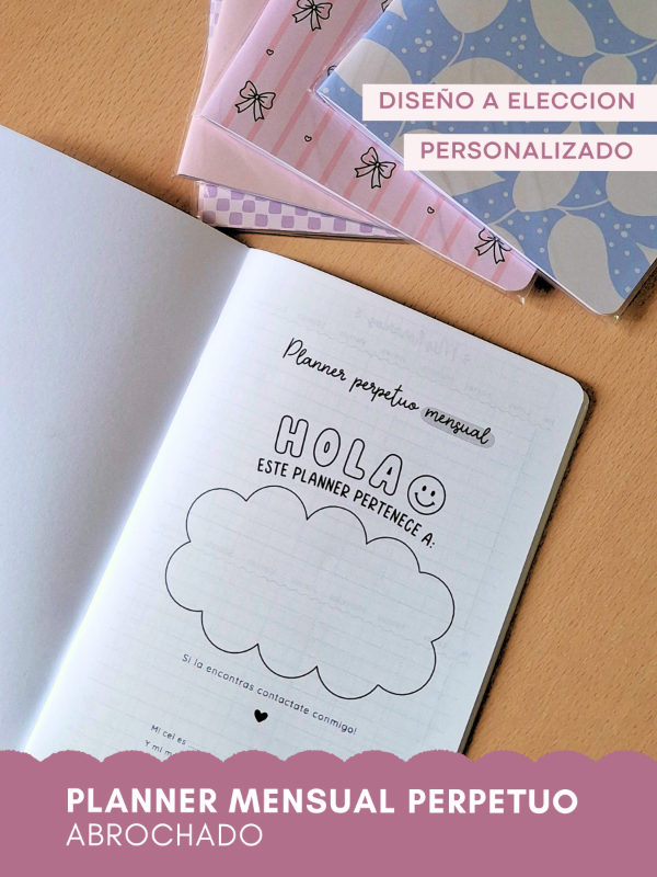 Producto - Planner mensual perpetuo - abrochado