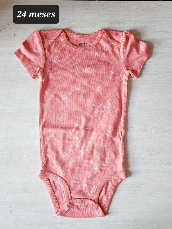 Producto - Body manga corta carters talle 24 meses flores rosa