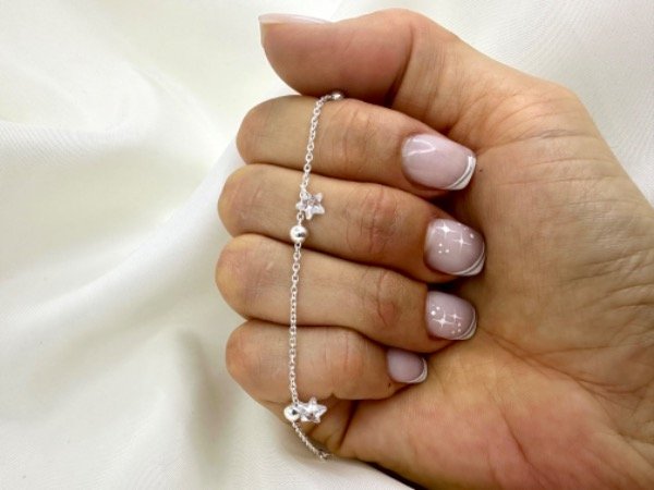 Producto - Pulsera BOLITAS CON ESTRELLAS CUBIC