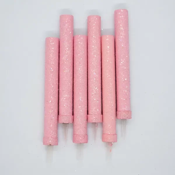 Producto - Bengala lisa con brillo x4un color rosa