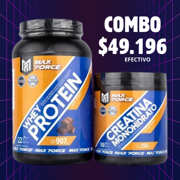 Producto - COMBO MAX FORCE PROTEINA 2LB + CREATINA 300g - 0