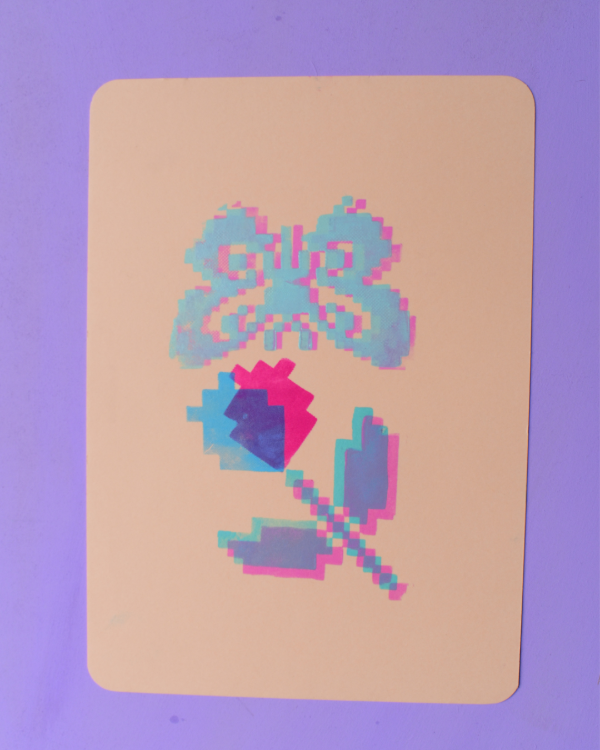 Producto - MARIPOSA y rosa - Monocopia pastel