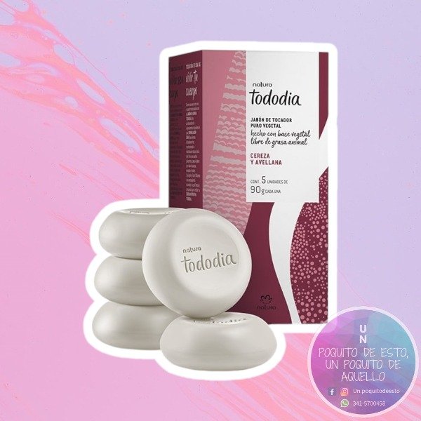 Producto - Cereza y Avellanas - Jabones en Barra Todo Día x5u