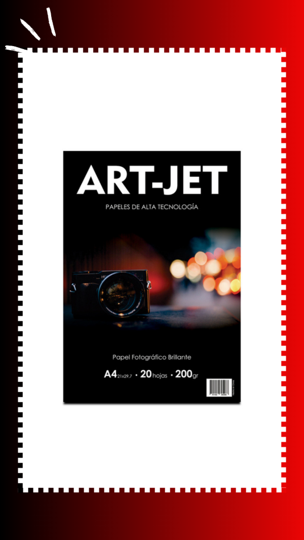 Producto - Papel fotográfico brillante 200gr x20