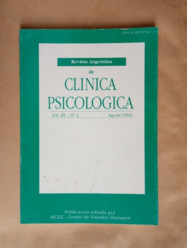 Producto - Revista argentina de Clínica psicológica #2 - Neimeyer Feixas - Agosto 1994