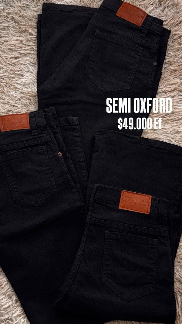 Producto - Jean negro semioxford elastizado