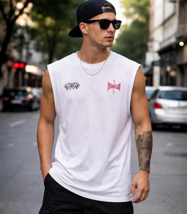 Producto - MUSCULOSA BOXY DARKCLUB WHITE