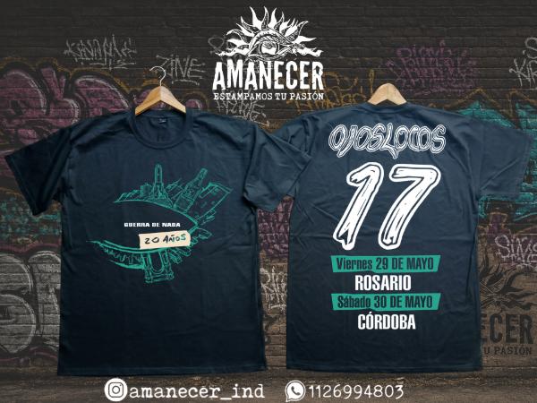 Producto - Remera Ojos Locos gira Rosario/Córdoba