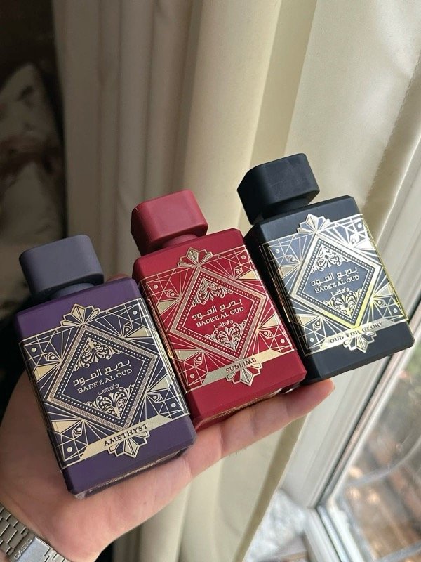 Producto - Perfume Badee al Oud - Lattafa - Set x3