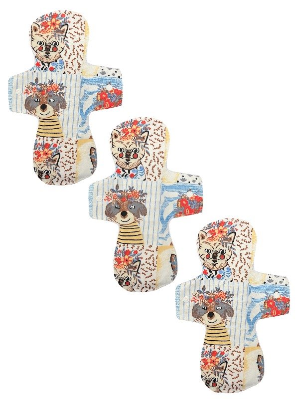 Producto - Pack de tres toallitas nocturnas - Animales