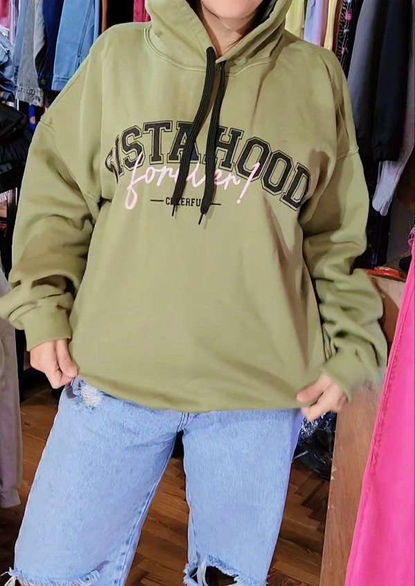 Producto - Buzo oversize, frizado con capucha