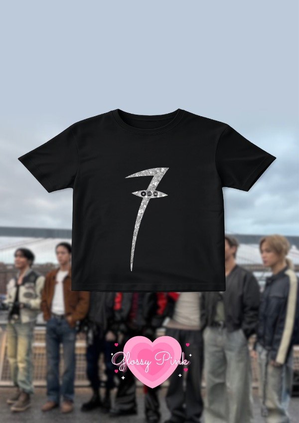 Producto - Baby Tee 7 BTS - VINILO TEXTIL GLITTER