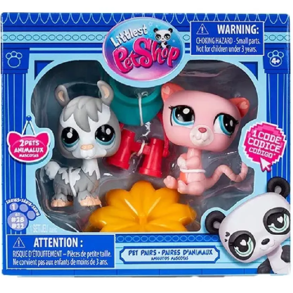 Producto - New Littlest Pet Shop Set 2 Mini Mascotas G7 #28 #32