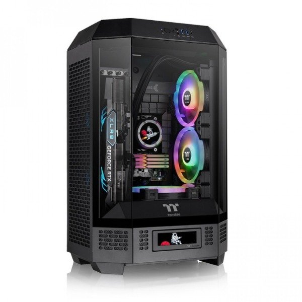 Producto - GABINETE THERMALTAKE THE TOWER 300 BLACK TEMPERED GLASS
