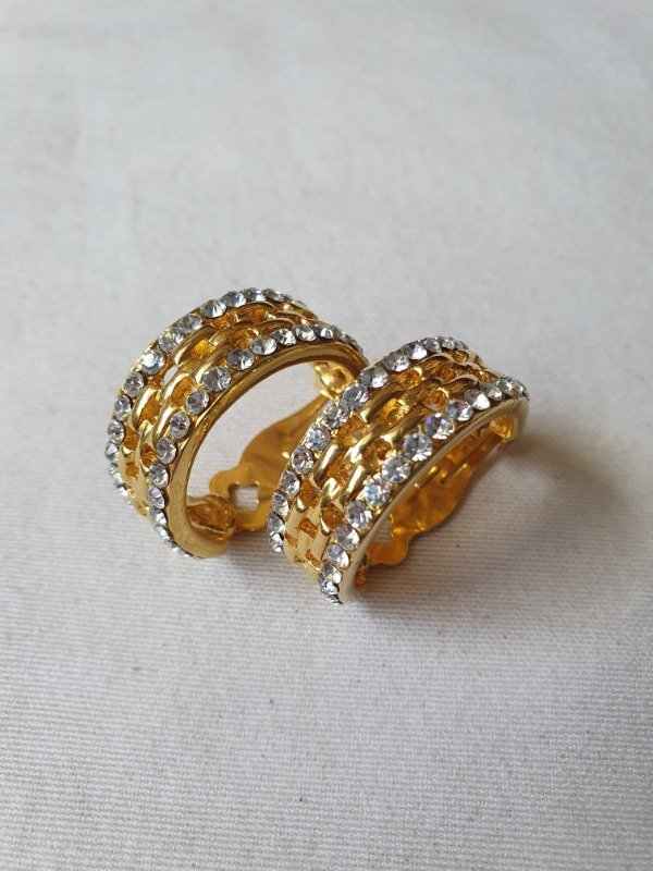 Producto - Aros Clips Rachel USA Argollas Cadenas con Chispitas