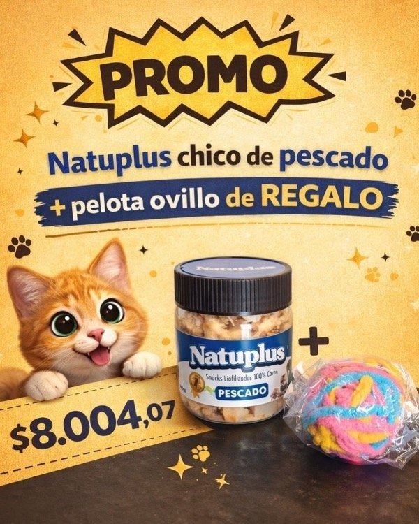 Producto - PROMO NATUPLUS PESCADO + PELOTA DE OVILLO DE REGALO